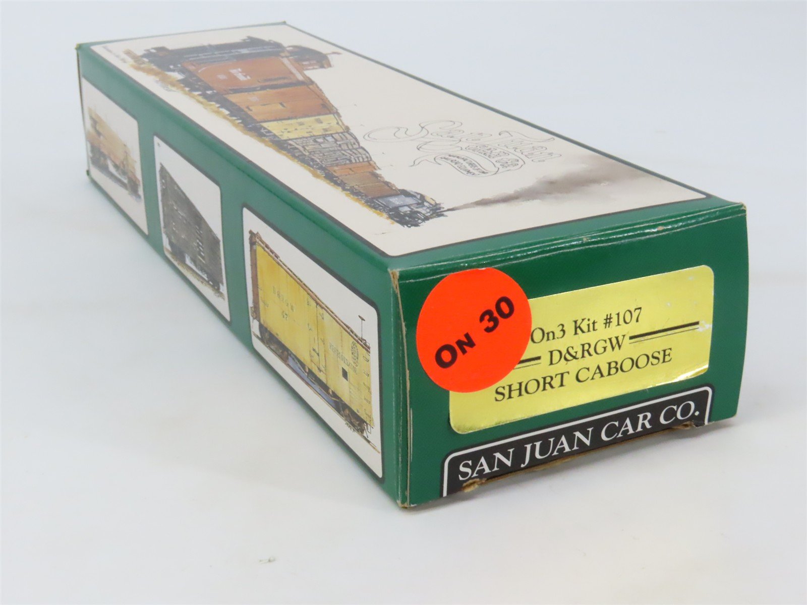 On30 Scale San Juan Car Co. Kit 107 D&RGW Rio Grande Short Caboose