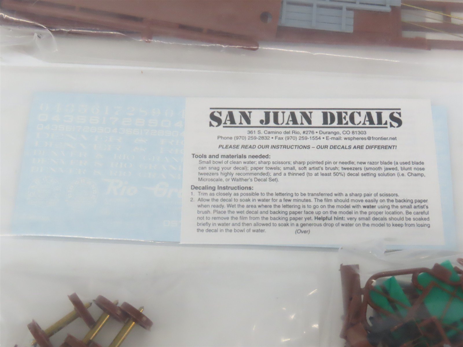 On30 Scale San Juan Car Co. Kit 101 D&RGW Rio Grande Long Caboose
