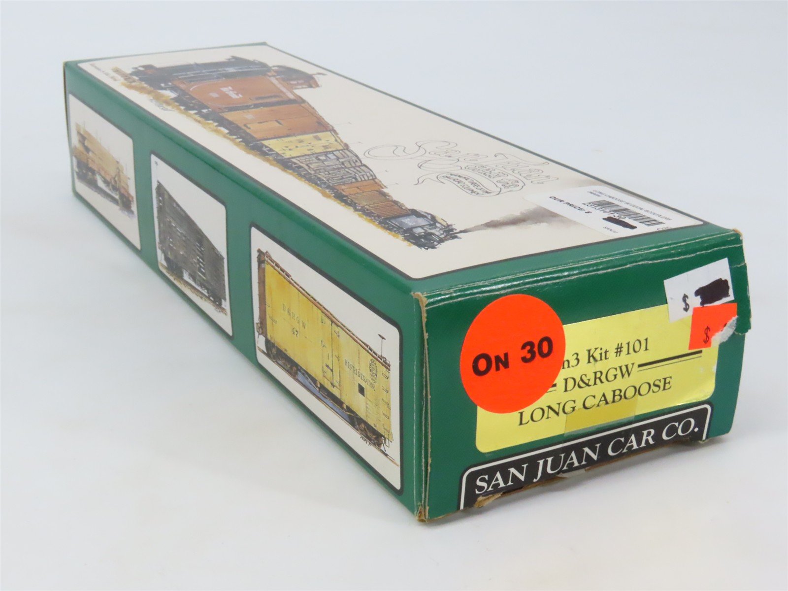 On30 Scale San Juan Car Co. Kit 101 D&RGW Rio Grande Long Caboose
