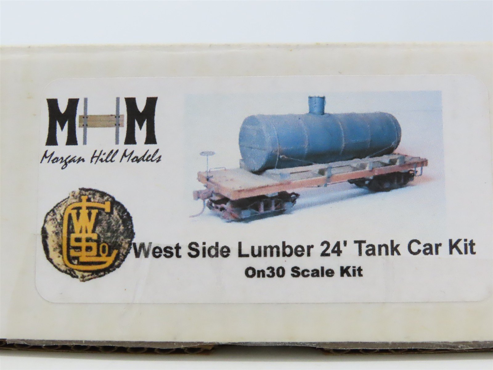 On30 Scale Morgan Hill Models Kit West Side Lumber 24' Tank Car