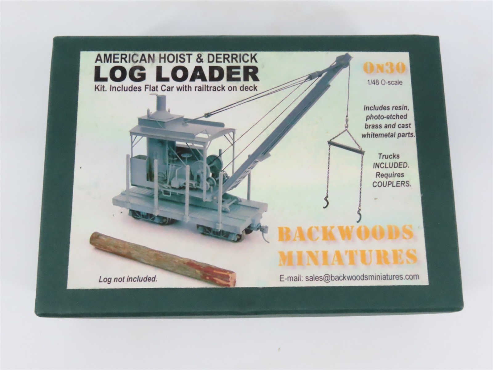 On30 Scale Backwoods Miniatures Kit American Hoist & Derrick Log Loader