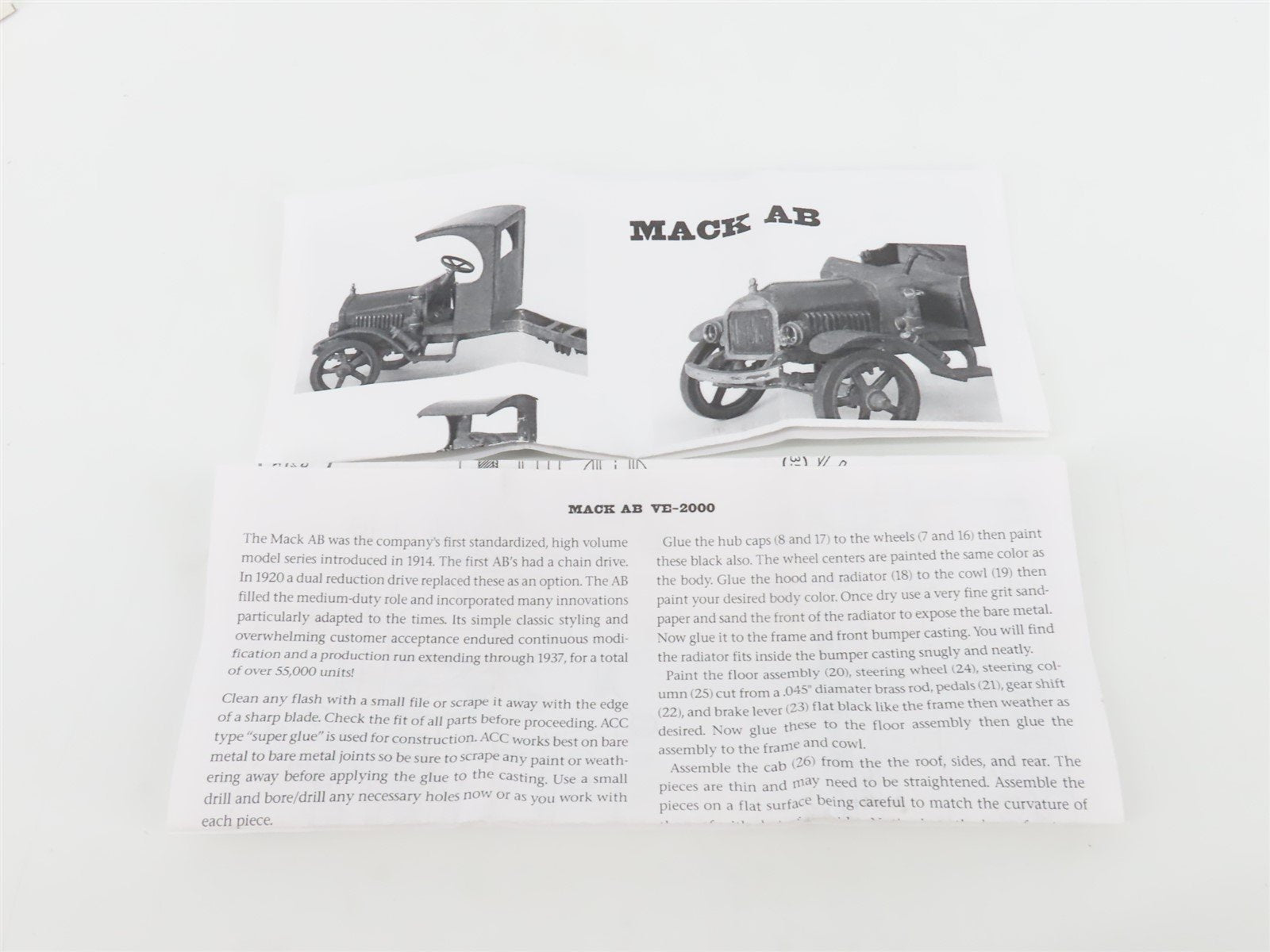 O Scale SierraWest VE-2000 Model AB Truck Kit