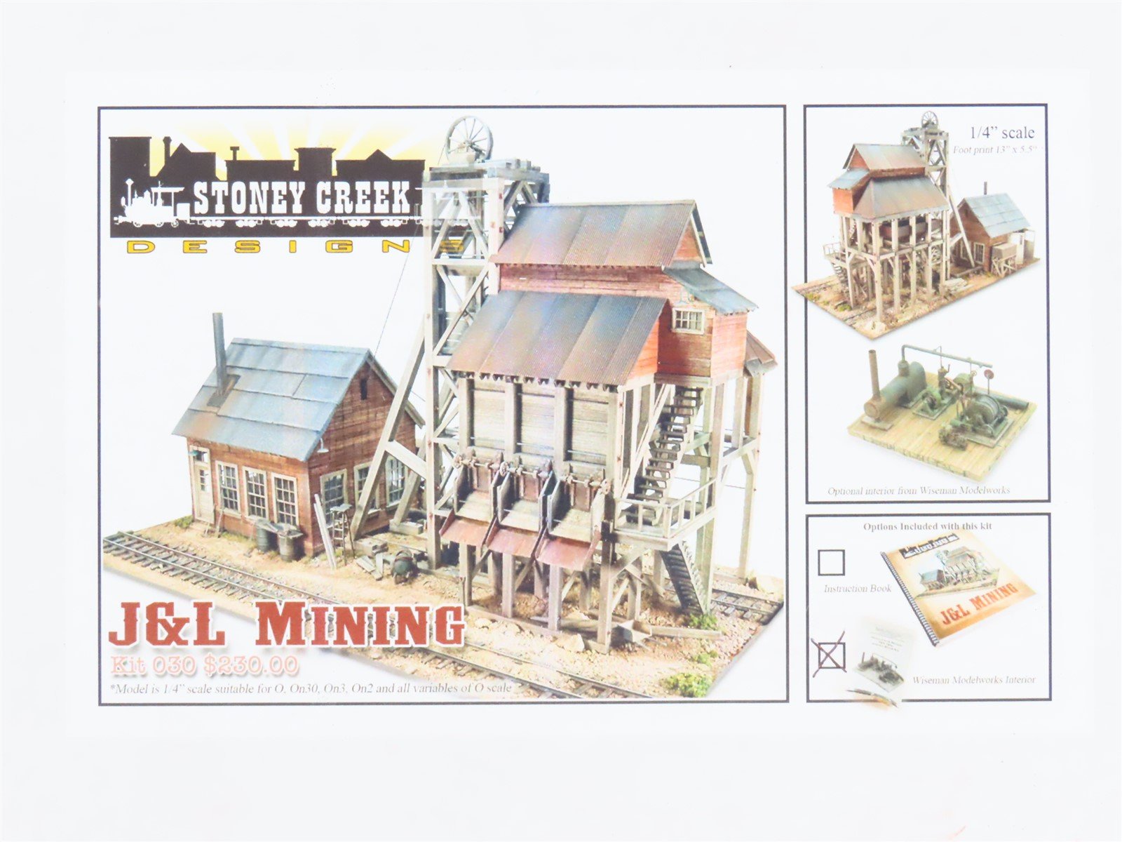 O 1/48 Scale Stoney Creek Designs Kit 030 J&L Mining w/ Interior Kit