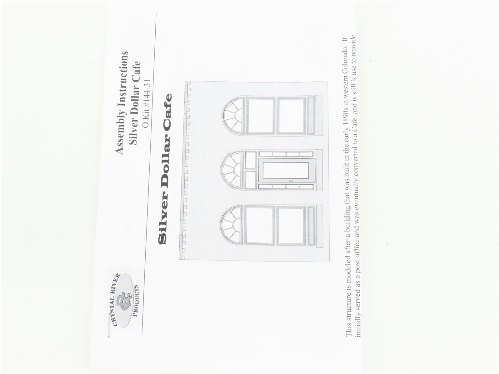 O 1/48 Scale Crystal River Products Kit 144-31 Silver Dollar Cafe