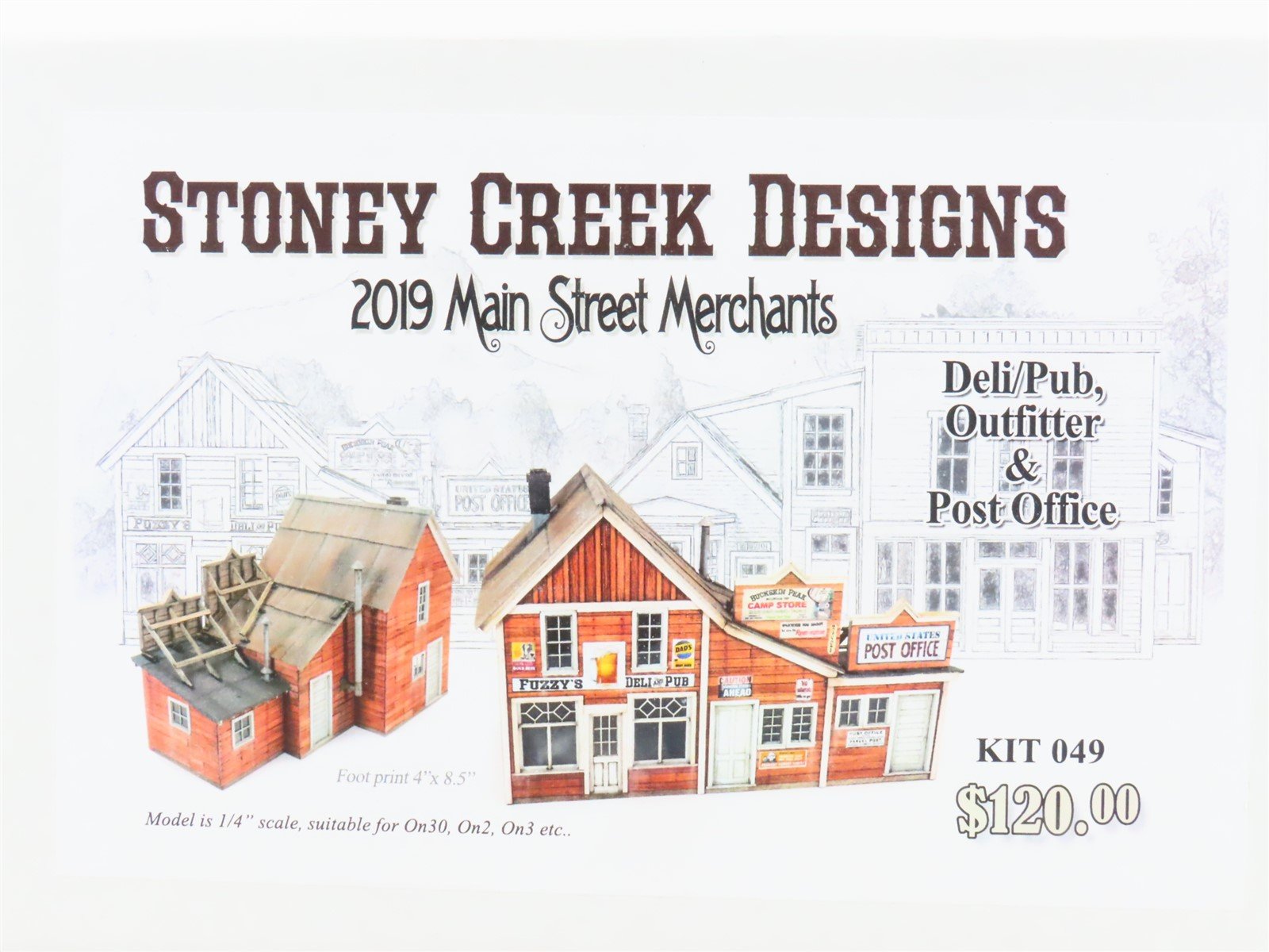 O 1/48 Scale Stoney Creek Designs Kit 049 Deli/Pub, Outfitter & Post Office