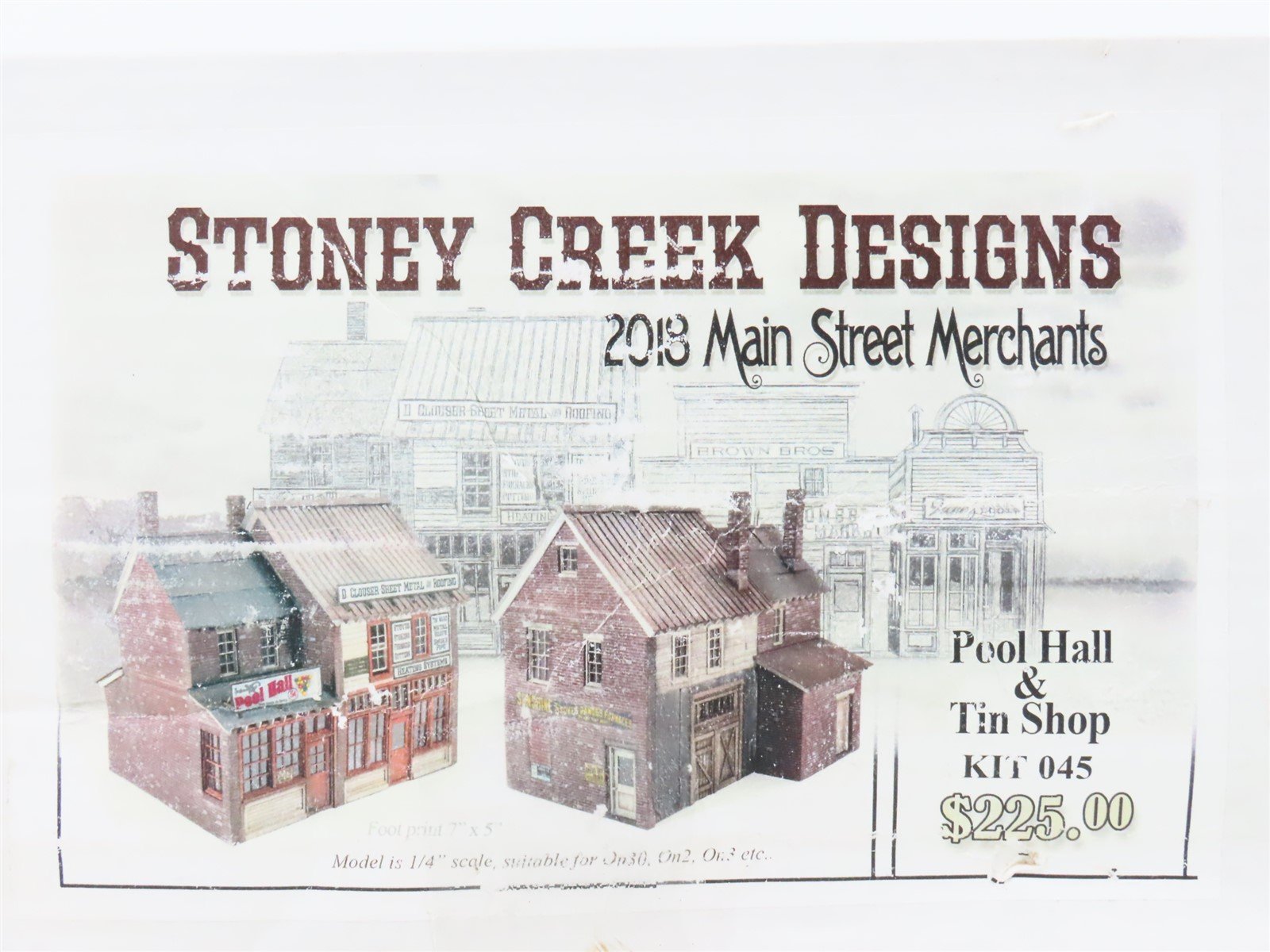 O 1/48 Scale Stoney Creek Designs Kit 045 Pool Hall & Tin Shop