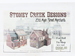 O 1/48 Scale Stoney Creek Designs Kit 045 Pool Hall & Tin Shop