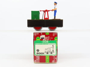 G Scale LGB 2001 Powered Hand Car w/ Figure