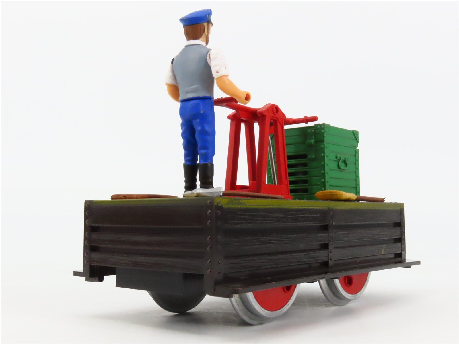 G Scale LGB 2001 Powered Hand Car w/ Figure