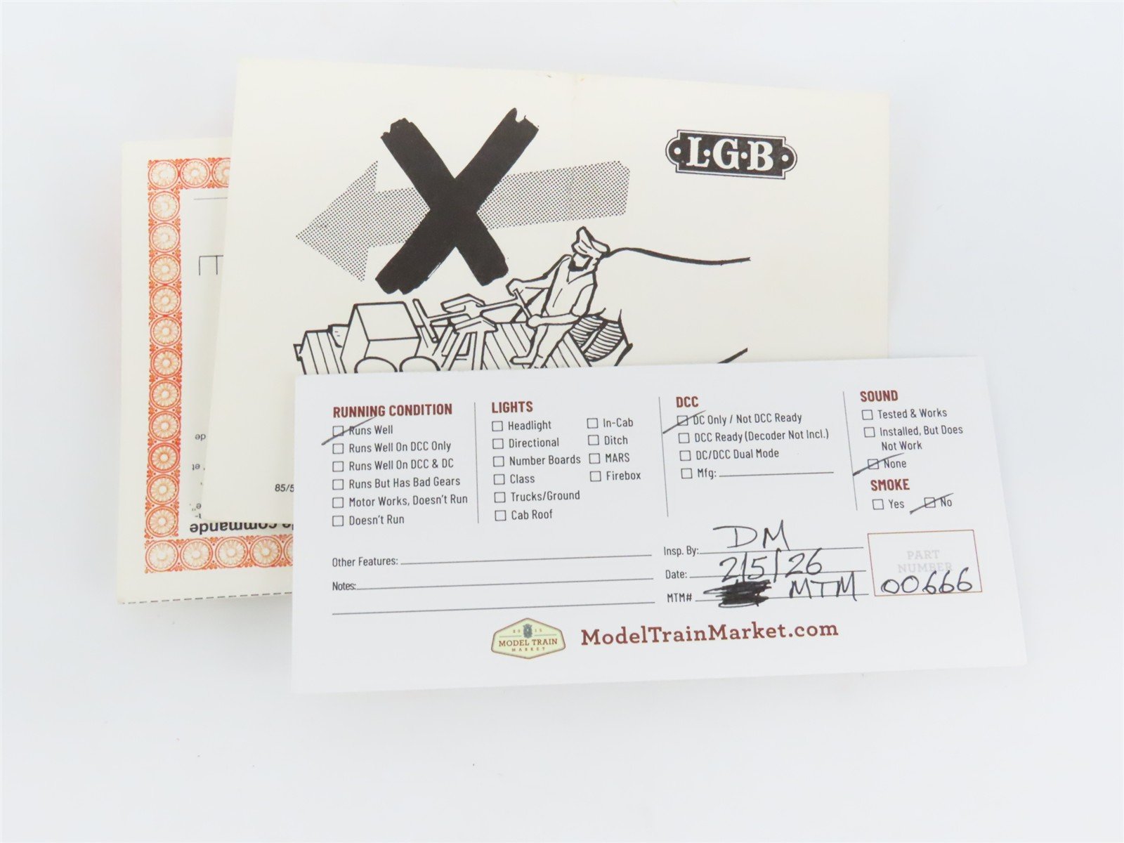 G Scale LGB 2001 Powered Hand Car w/ Figure