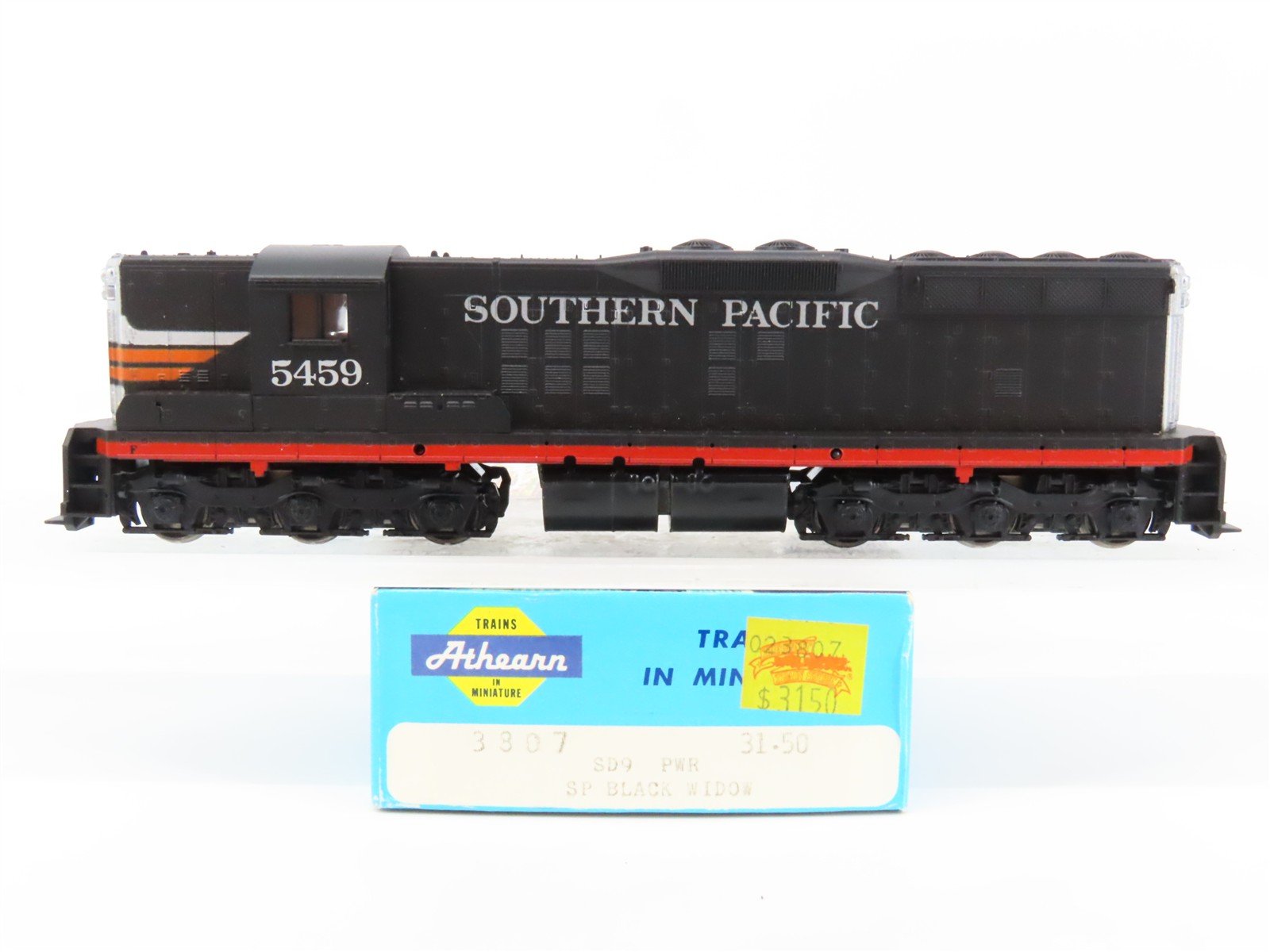 HO Scale Athearn 3807 SP Southern Pacific "Black Widow" EMD SD9 Diesel #5459