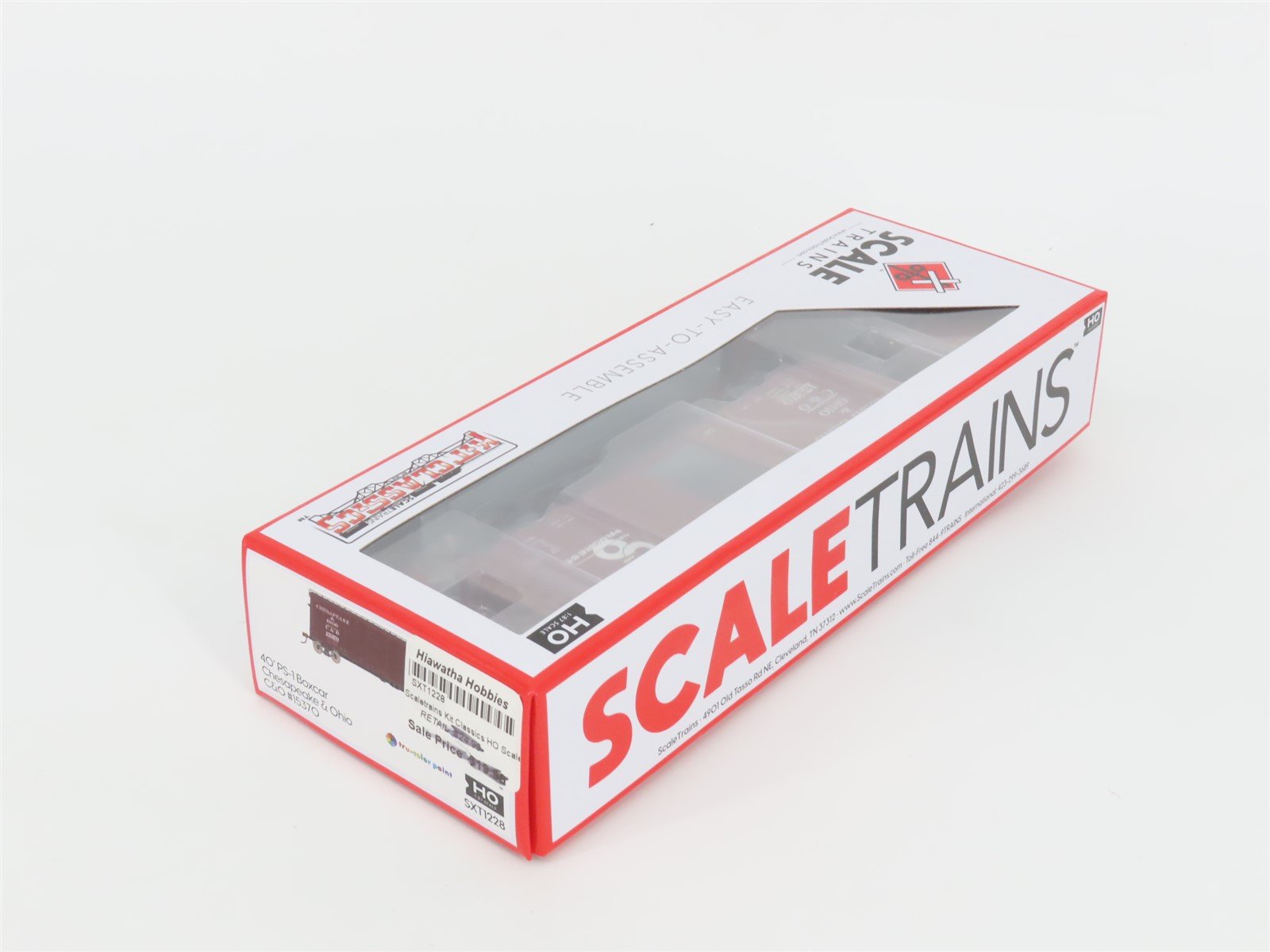 HO ScaleTrains Kit SXT1228 C&O Chesapeake & Ohio 40' Single Door Box Car #15370