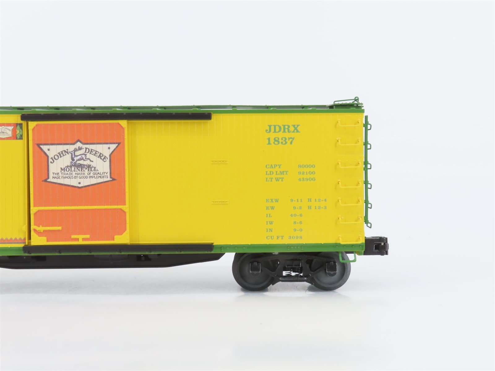 O Gauge 3-Rail Lionel 2426180 LP86321 JDRX John Deere 40' Wood Box Car #1837