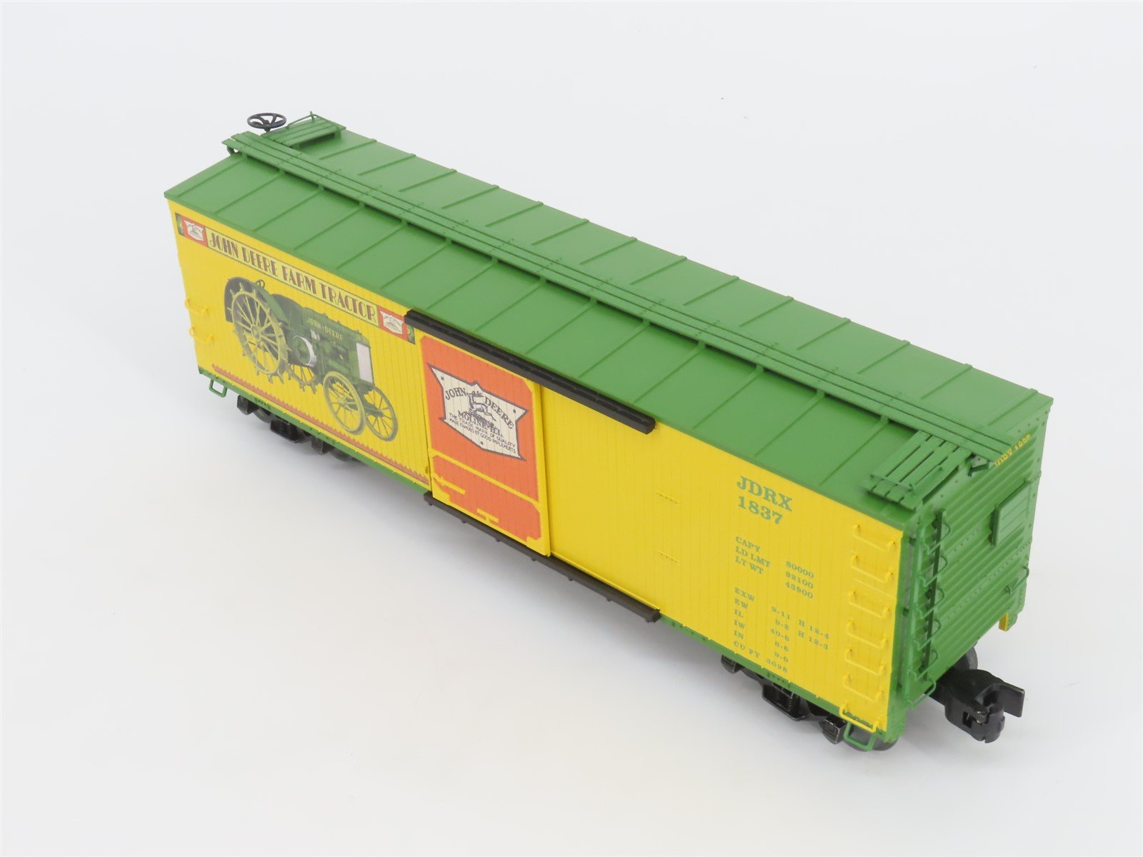 O Gauge 3-Rail Lionel 2426180 LP86321 JDRX John Deere 40' Wood Box Car #1837