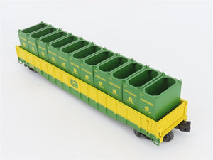 O 3-Rail Lionel 2426280 LP86322 John Deere 50' Gondola #26280 w/ Containers
