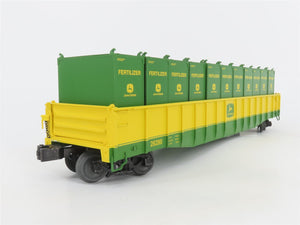 O 3-Rail Lionel 2426280 LP86322 John Deere 50' Gondola #26280 w/ Containers