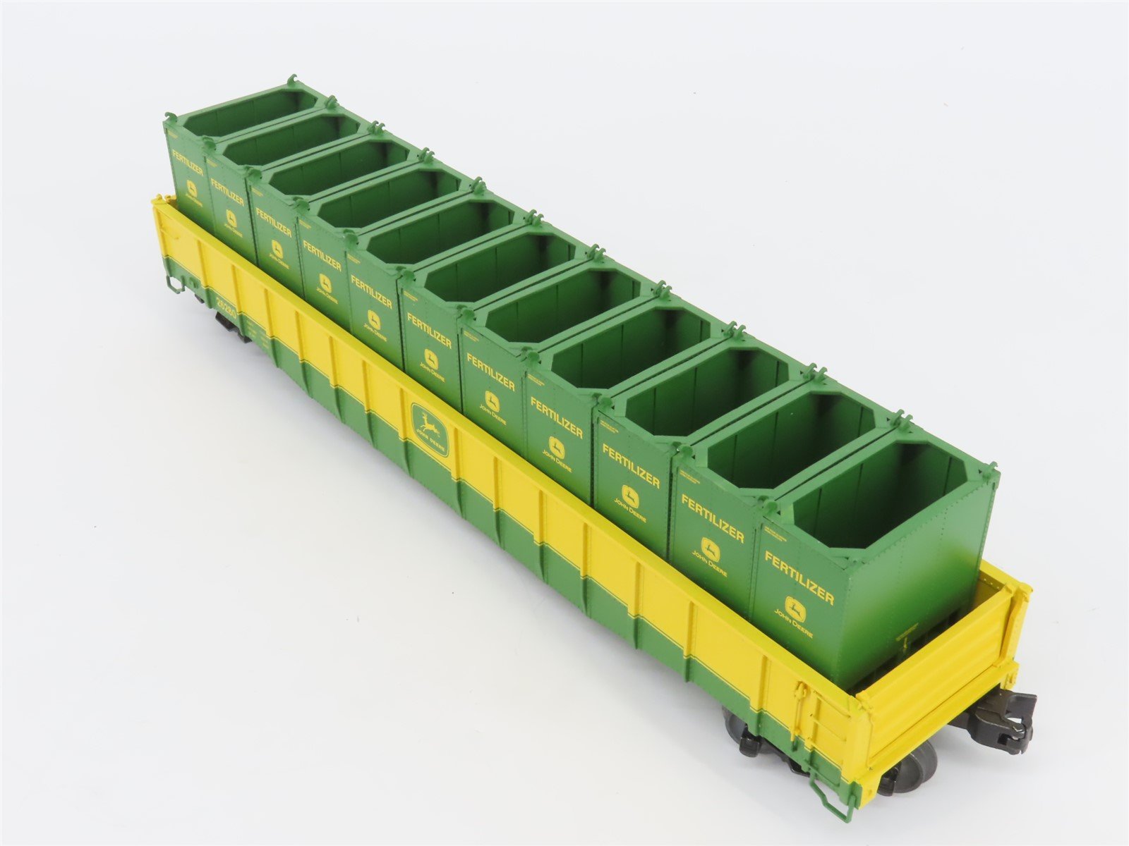 O 3-Rail Lionel 2426280 LP86322 John Deere 50' Gondola #26280 w/ Containers