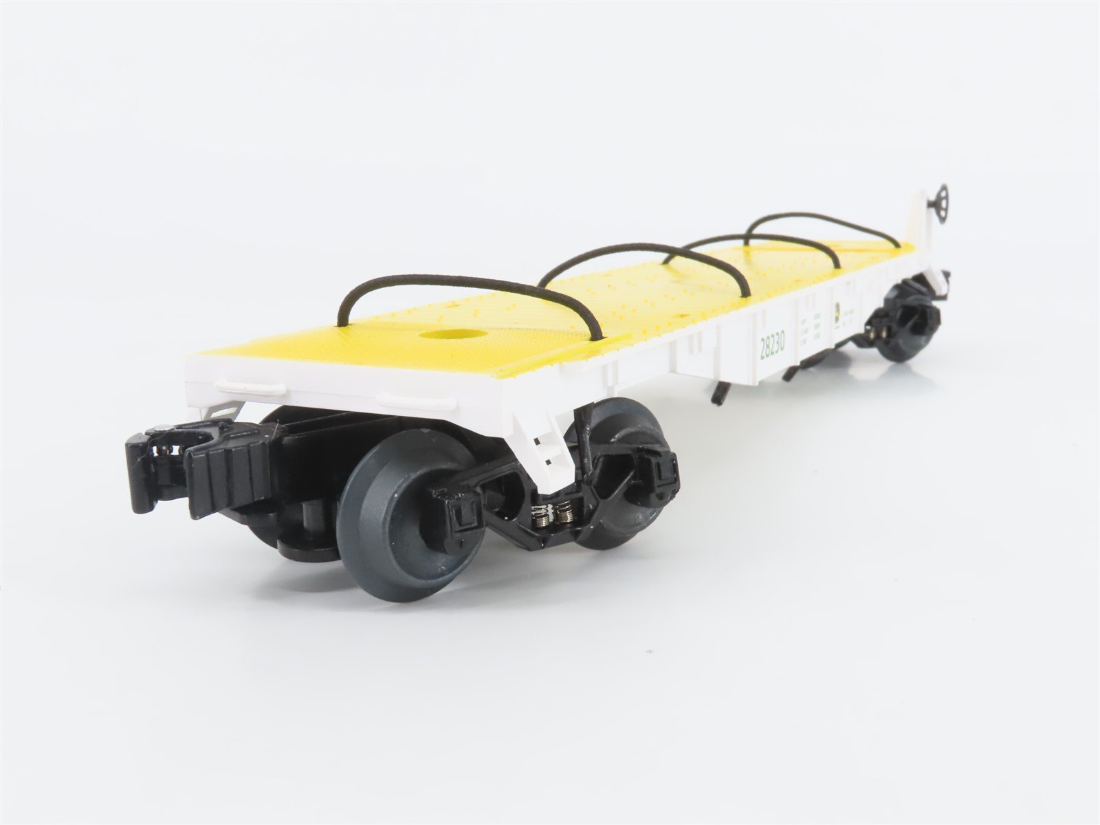 O 3-Rail Lionel 2328150 LP84900 John Deere 40' Flat Car #28230 w/4 Ertl Tractors