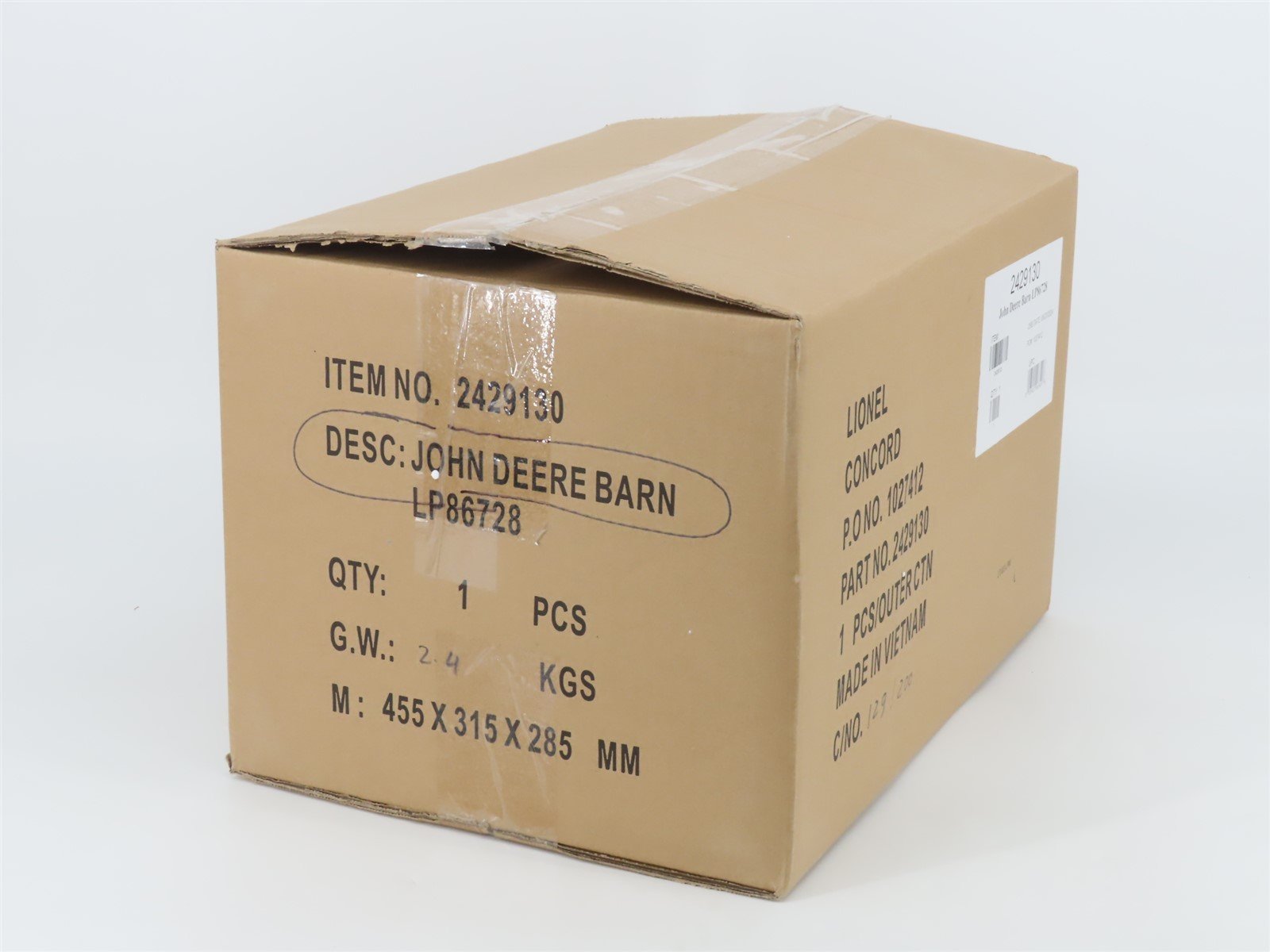 O 1/48 Scale Lionel 2429130 LP86728 John Deere Barn