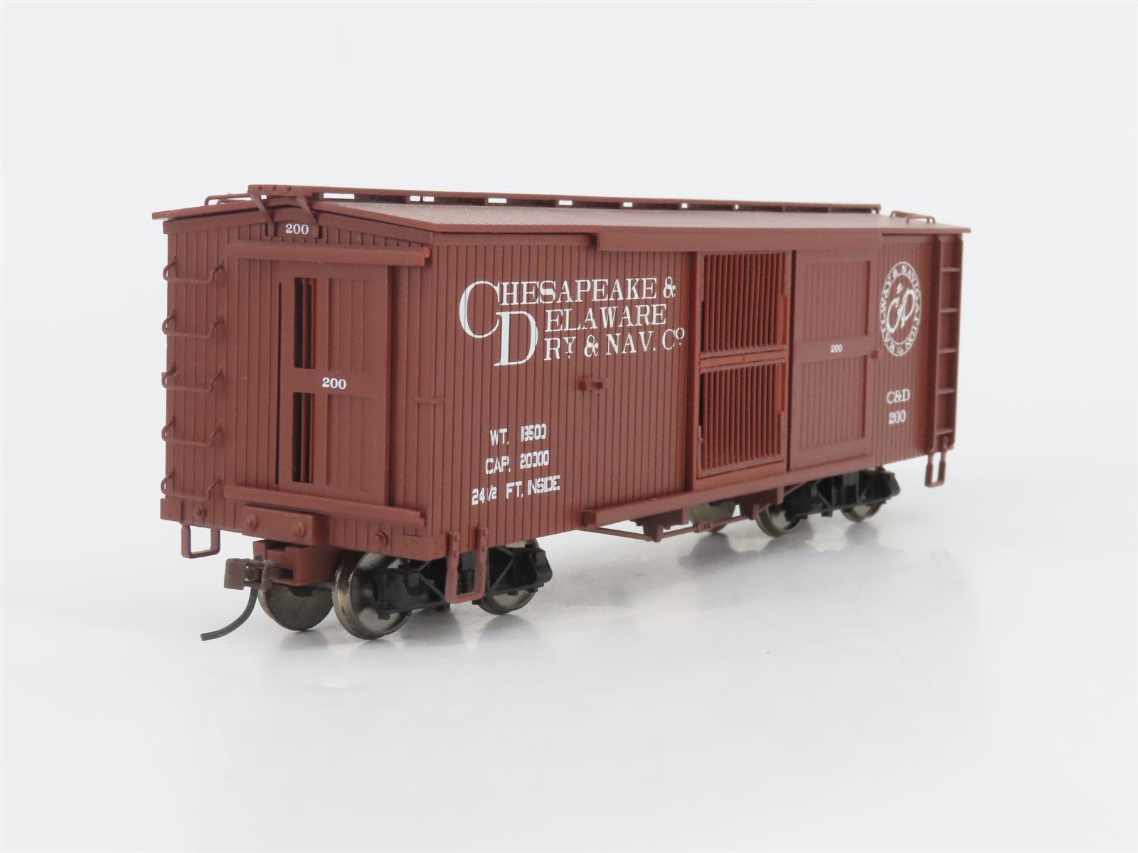 On30 Bachmann Spectrum 27635 C&D Chesapeake & Delaware Ventilated Box Car #200