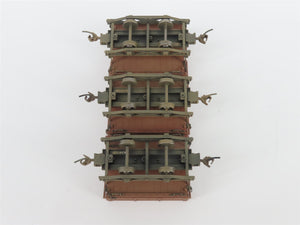 On30 Bachmann Spectrum 29801 Unlettered Wood Side-Dump Cars 3-Pack - Weathered