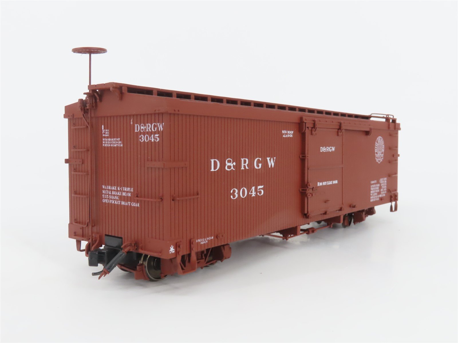 On30 American Model Supply AMS AM52-012 D&RGW Rio Grande 30' Wood Box Car #3045