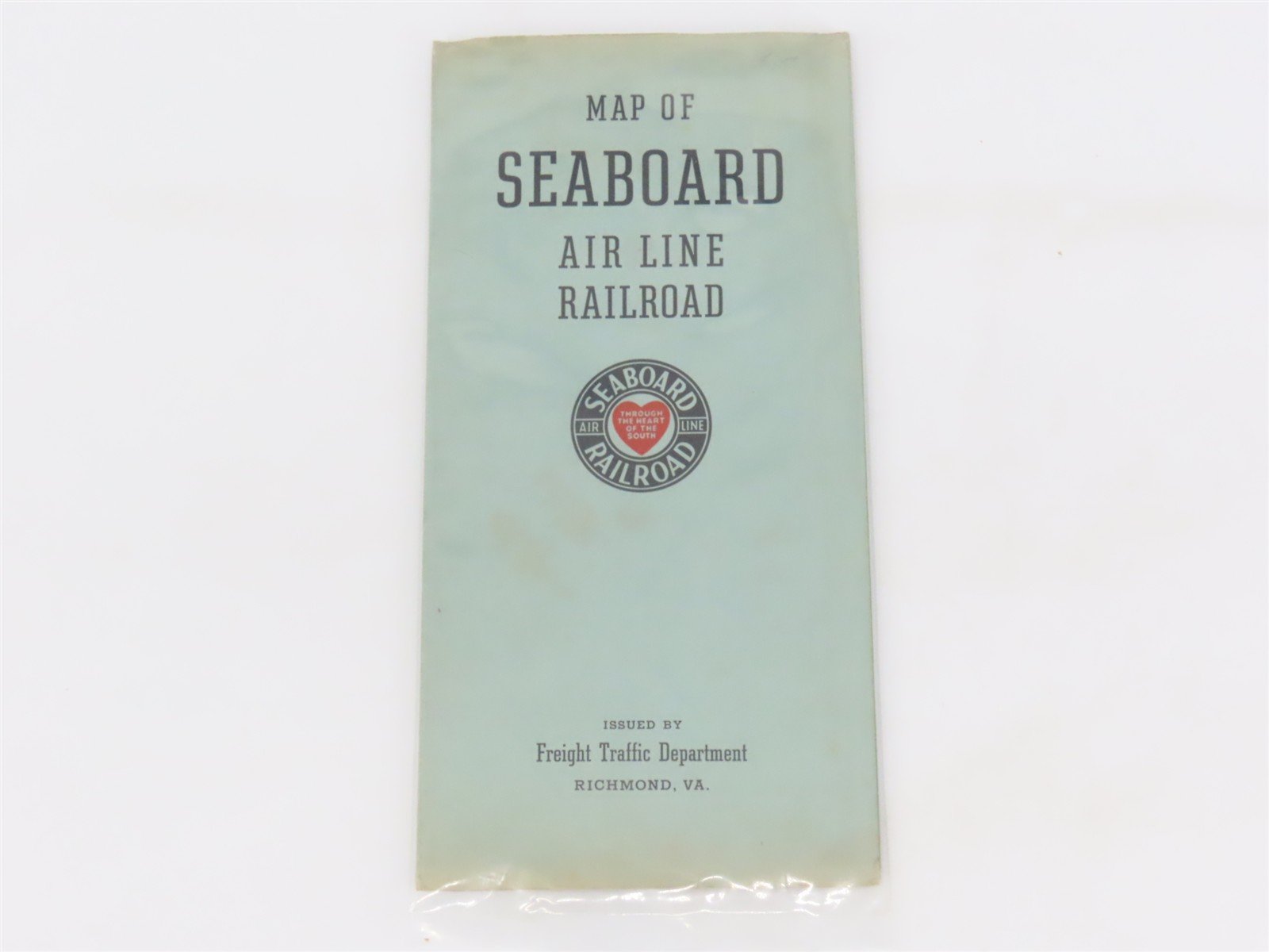 Vintage SAL Seaboard Air Line Railroad Freight Traffic Dept. Fold-Out Map 1959