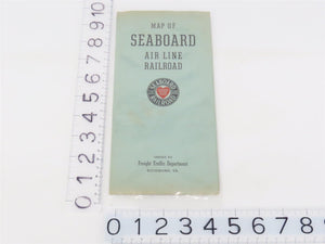 Vintage SAL Seaboard Air Line Railroad Freight Traffic Dept. Fold-Out Map 1959