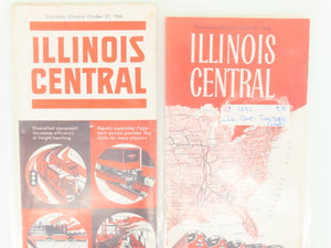 LOT of 4 Vintage IC Illinois Central Railroad Public Timetables 1960s/70s