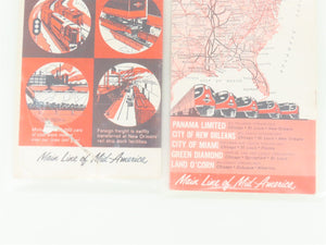 LOT of 4 Vintage IC Illinois Central Railroad Public Timetables 1960s/70s