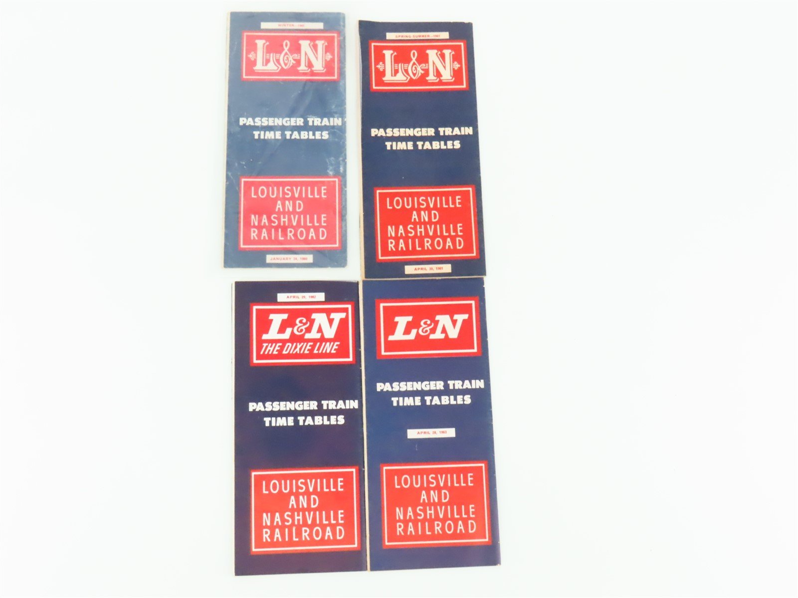 LOT of 10 L&N Louisville & Nashville Railroad Public Timetables 1960-1970