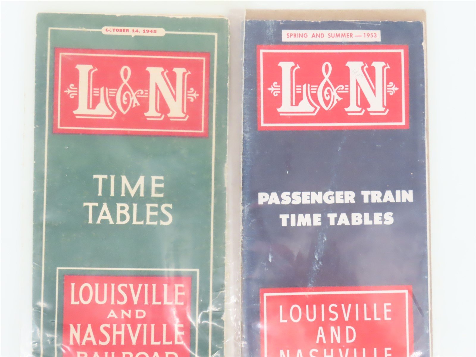 LOT of 5 L&N Railroad 100th Anniversary Brochure & Public Timetables 40's/50s
