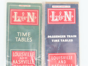 LOT of 5 L&N Railroad 100th Anniversary Brochure & Public Timetables 40's/50s
