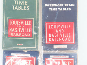 LOT of 5 L&N Railroad 100th Anniversary Brochure & Public Timetables 40's/50s