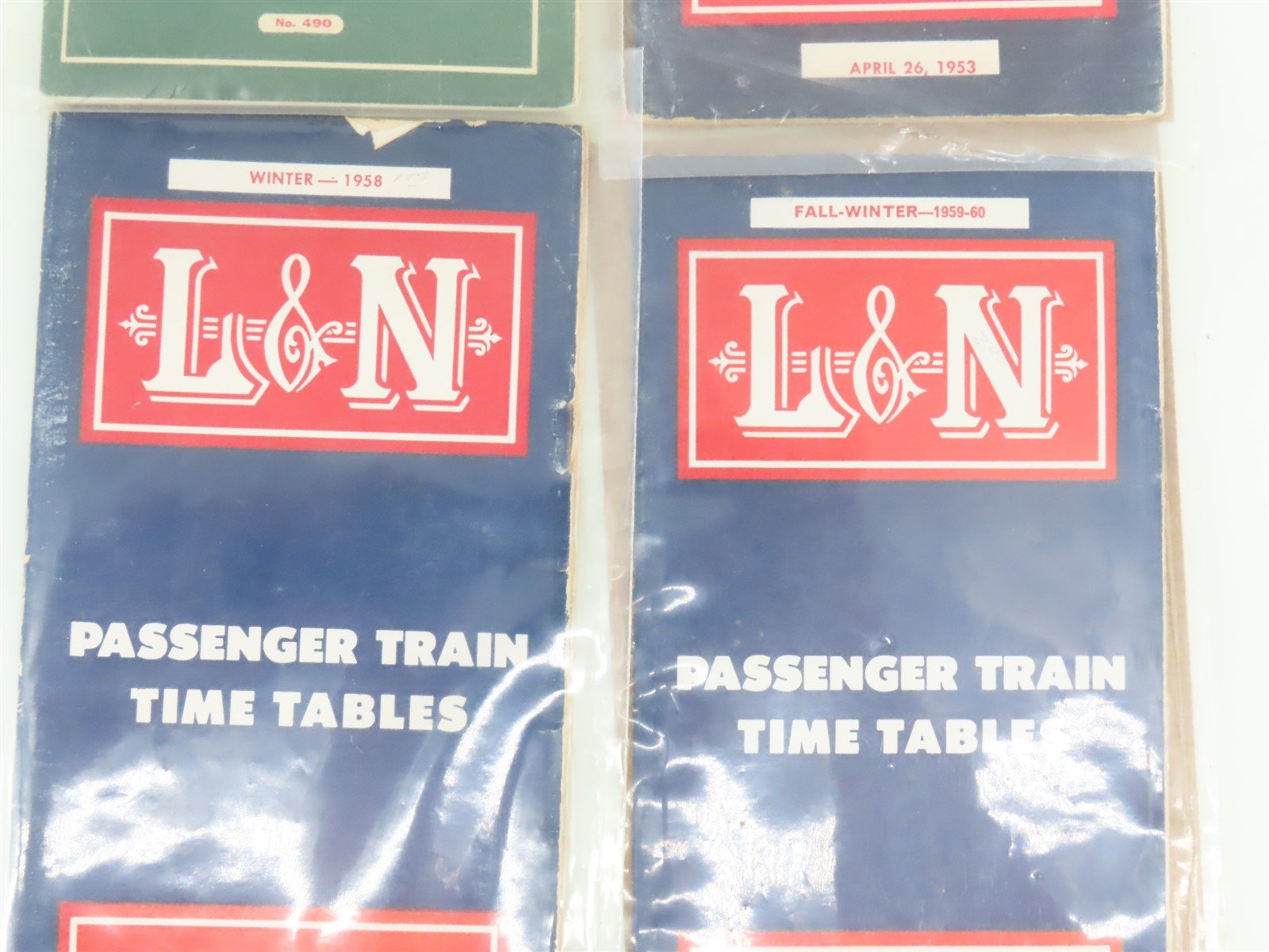 LOT of 5 L&N Railroad 100th Anniversary Brochure & Public Timetables 40's/50s