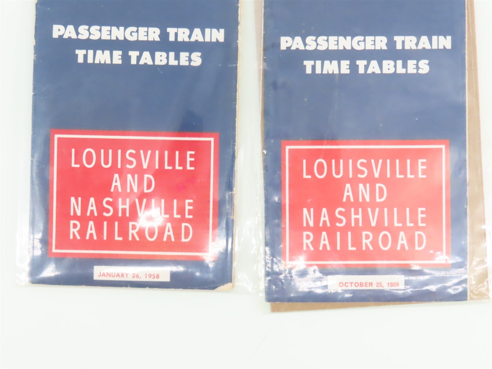 LOT of 5 L&N Railroad 100th Anniversary Brochure & Public Timetables 40's/50s