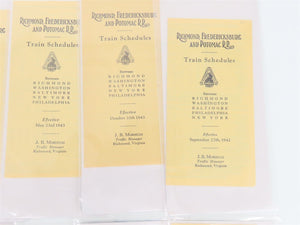 LOT of 21 Vintage RF&P Richmond Fredericksburg & Potomac Public Timetables 1940s
