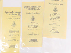 LOT of 21 Vintage RF&P Richmond Fredericksburg & Potomac Public Timetables 1940s