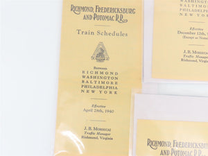 LOT of 21 Vintage RF&P Richmond Fredericksburg & Potomac Public Timetables 1940s