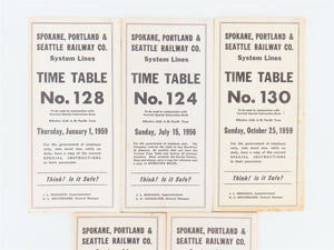 LOT of 9 Vintage SP&S Spokane Portland & Seattle Employee Timetables 1950s-60s