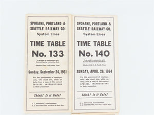 LOT of 9 Vintage SP&S Spokane Portland & Seattle Employee Timetables 1950s-60s