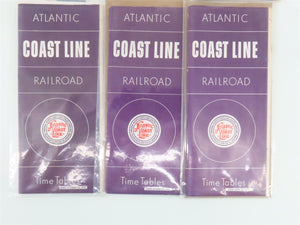 LOT of 12 ACL Atlantic Coast Line Public Timetables 1940s/50s & History Booklet