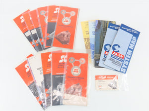 LOT of 14+ SCL & Family Lines/Chessie Public Timetables & Maps 1960s/70s/80s