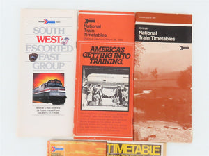 LOT of 19+ AMTK Amtrak Public Timetables, Menu, Car Spotter Book, & More