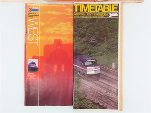LOT of 19+ AMTK Amtrak Public Timetables, Menu, Car Spotter Book, & More