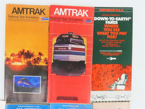 LOT of 19+ AMTK Amtrak Public Timetables, Menu, Car Spotter Book, & More