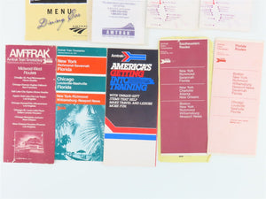 LOT of 19+ AMTK Amtrak Public Timetables, Menu, Car Spotter Book, & More