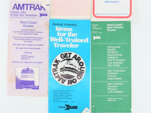 LOT of 19+ AMTK Amtrak Public Timetables, Menu, Car Spotter Book, & More