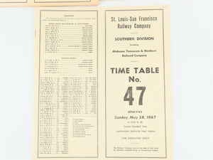 LOT of 6 SLSF Frisco Railway Employee Timetables 1965, 1967, & 1969