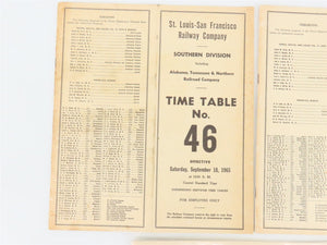 LOT of 6 SLSF Frisco Railway Employee Timetables 1965, 1967, & 1969